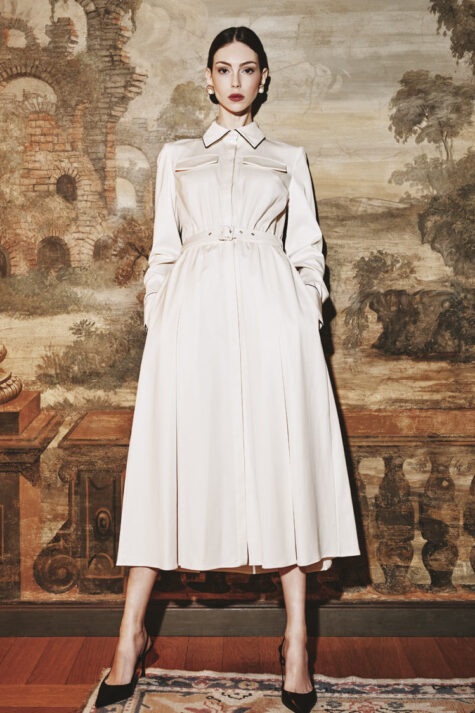Midi dress in wool and cotton | Aviano | Crida Milano